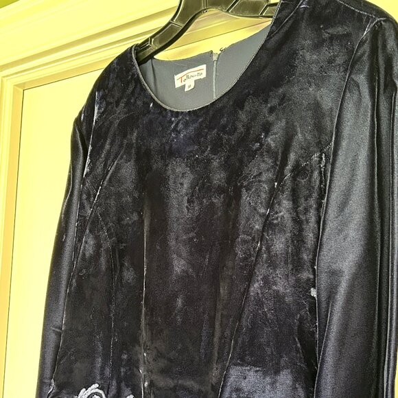 Talbot's 18 Long Evening Dress Midnight Blue - Picture 5 of 10